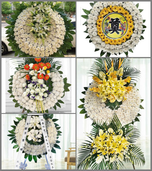 四川成都彭州市九尺镇金鼓村花圈速递