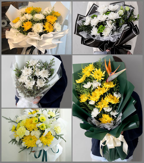 四川成都彭州市九尺镇金鼓村白事花束代送
